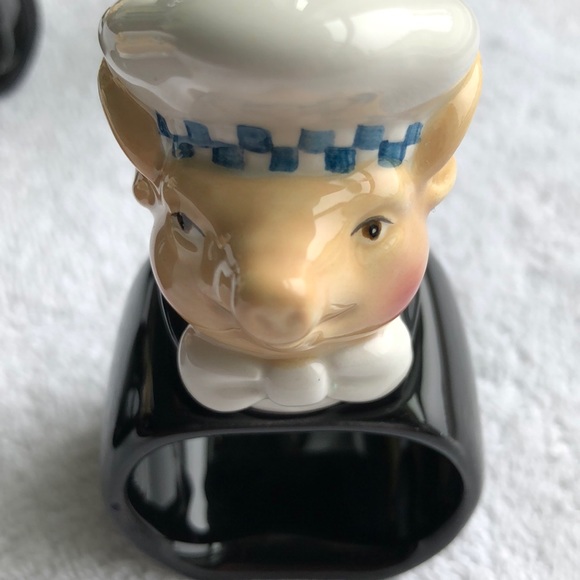 Set of 5 Vintage Whimsical Pig Napkin Holders - Picture 2 of 6